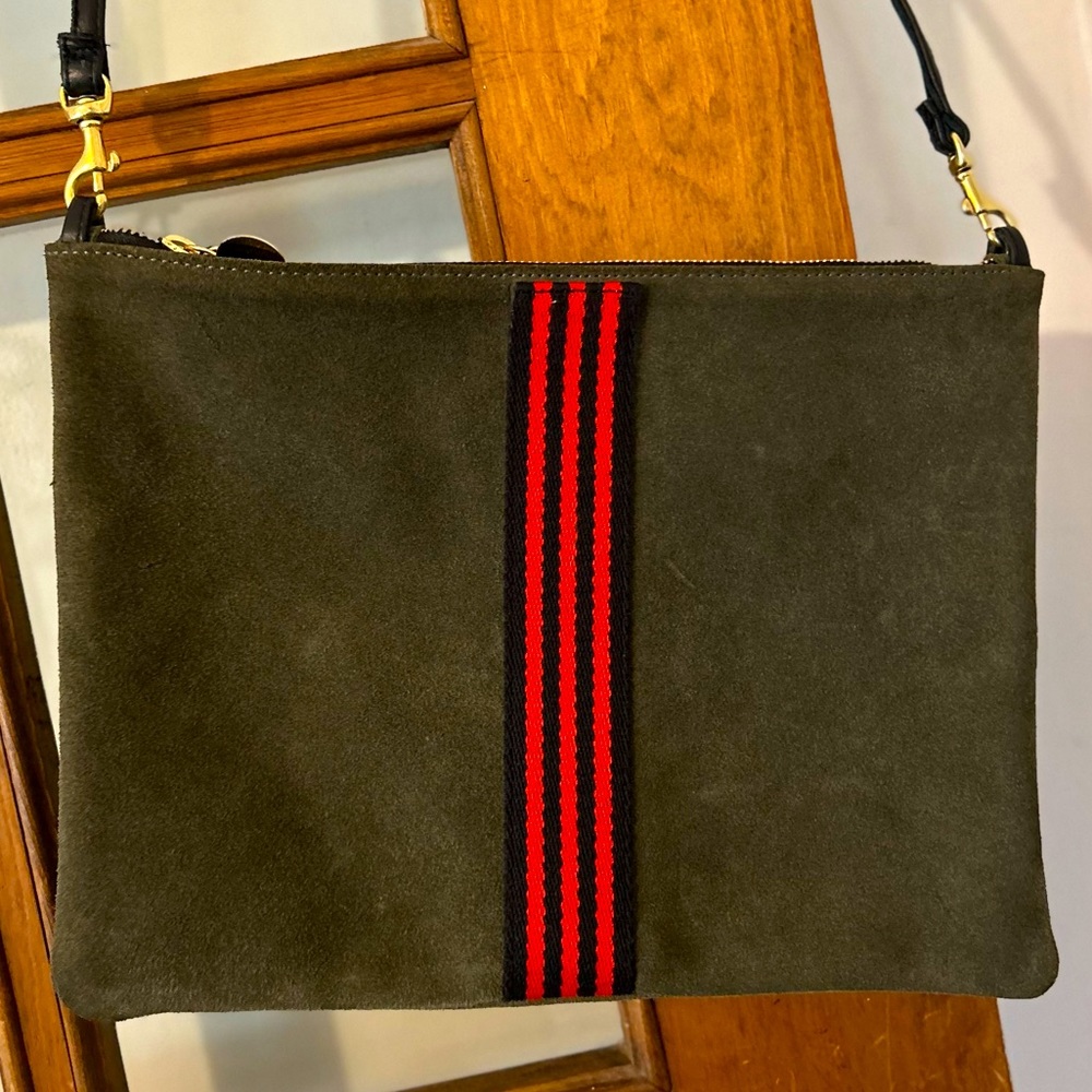 Clare V. Olive Suede Sac Bretelle